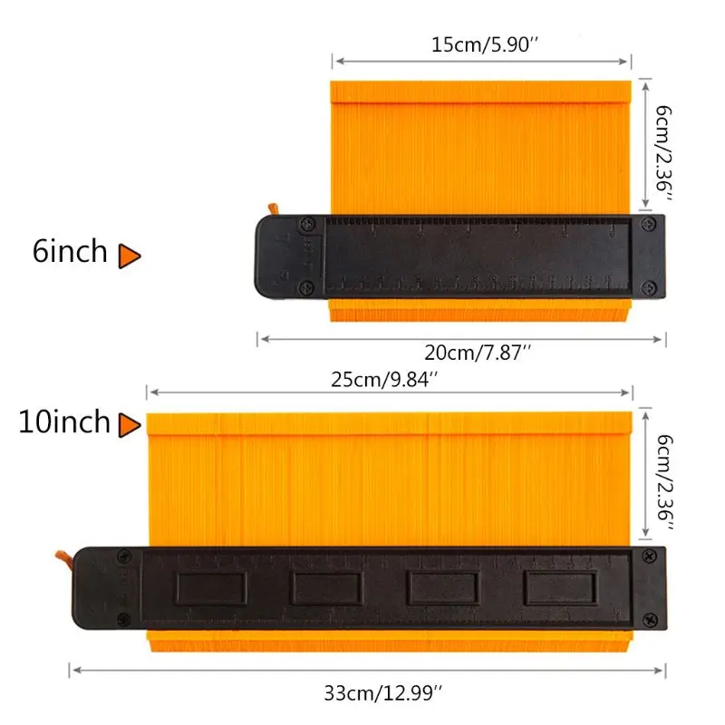 Wider Contour Gauge with Lock Profile Tool Alloy Edge Shaping Wood Measure Ruler 667A
Wider Contour Gauge with Lock Profile Tool Alloy Edge Shaping Wood Measure Ruler 667A