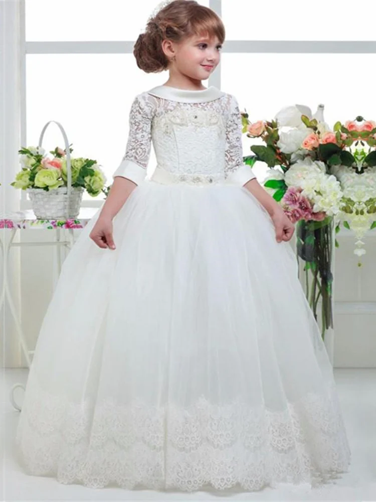 Puffy Tulle Ball Gown Flower Girl Dresses Princess Illusion Wedding Party with Bows for Birthday
Puffy Tulle Ball Gown Flower Girl Dresses Princess Illusion Wedding Party with Bows for Birthday