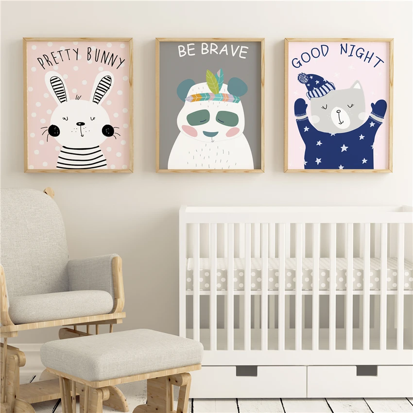 Cartoon Konijn Beer Dier Schilderen Kinderkamer Jongen Kamer Moderne Familie Slaapkamer Decoreren Frameloze Canvas Schilderij 
Cartoon Konijn Beer Dier Schilderen Kinderkamer Jongen Kamer Moderne Familie Slaapkamer Decoreren Frameloze Canvas Schilderij