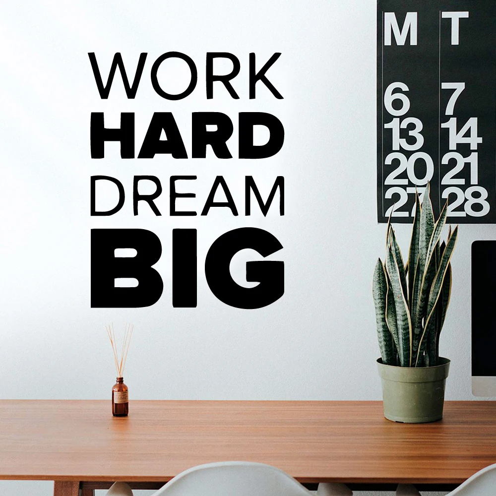 Fashionable office work hard dream big Wallpaper Home Decoration Wall Sticker For Kids Rooms Wall Decoration
Fashionable office work hard dream big Wallpaper Home Decoration Wall Sticker For Kids Rooms Wall Decoration