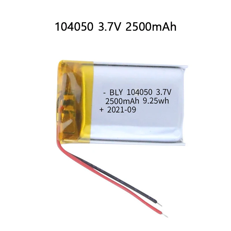 New real capacity 104050 3.7V 2500mAh Polymer Lithium Rechargeable Battery for Camera GPS navigator MP5 Bluetooth Headset
New real capacity 104050 3.7V 2500mAh Polymer Lithium Rechargeable Battery for Camera GPS navigator MP5 Bluetooth Headset