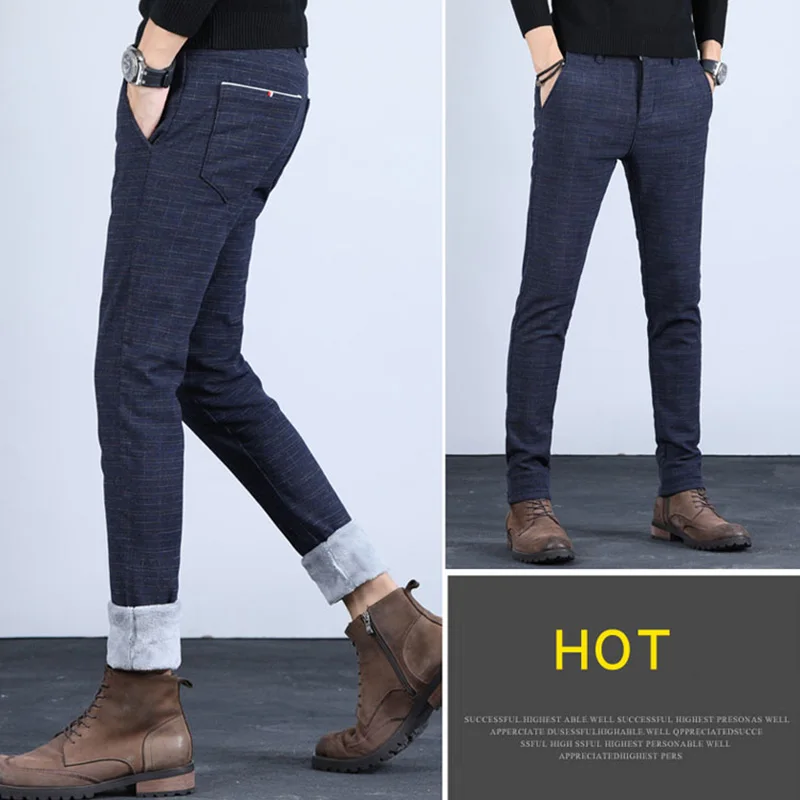 Winter Plus Velvet Thick Men'S Suit Pants Cotton Trousers Stretch Business Casual Pants Plus Size Warm Straight Fleece Pants 
Winter Plus Velvet Thick Men'S Suit Pants Cotton Trousers Stretch Business Casual Pants Plus Size Warm Straight Fleece Pants