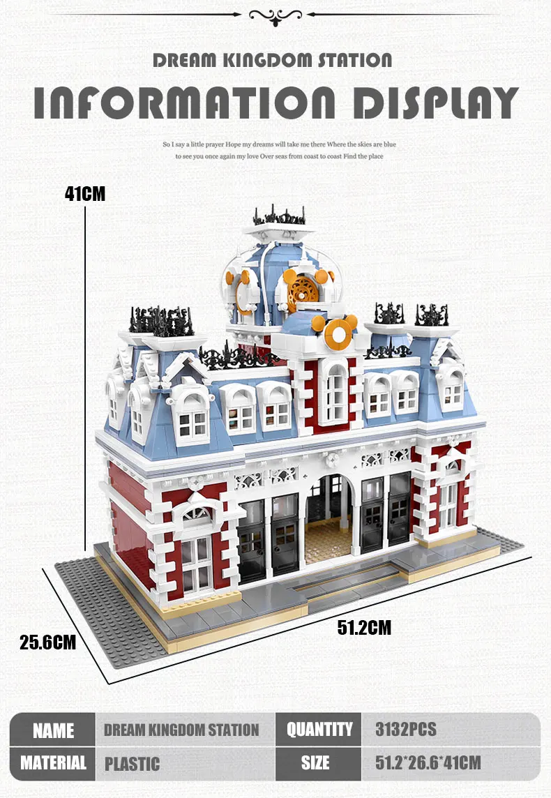 MOULD KING Streetview Building Blocks The Station of The Creamland Model sets Assembly Bricks Kid Educational Toy Birthday Gifts
MOULD KING Streetview Building Blocks The Station of The Creamland Model sets Assembly Bricks Kid Educational Toy Birthday Gifts