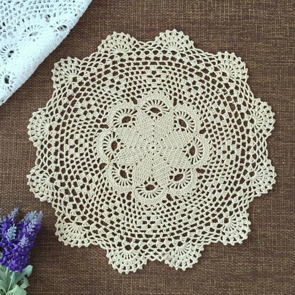 4Pcs/Set 40cm Crochet Placemat Round Lace Cotton Table Place Mat Dish Cup Pad Vintage Handmade Flower Doily Dining Kitchen Decor
4Pcs/Set 40cm Crochet Placemat Round Lace Cotton Table Place Mat Dish Cup Pad Vintage Handmade Flower Doily Dining Kitchen Decor