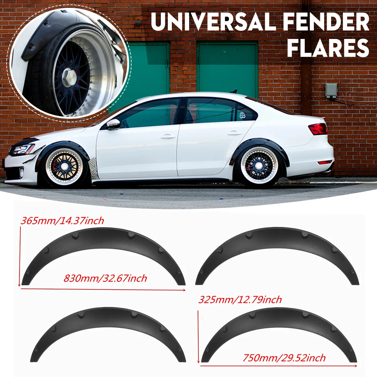 4pcs Universal Fender Flares Car Mudguard Flares Flexible For VW GOLF MK5 MK6 For AUDI A6 A7 A8 For Benz W205 W204 W203
4pcs Universal Fender Flares Car Mudguard Flares Flexible For VW GOLF MK5 MK6 For AUDI A6 A7 A8 For Benz W205 W204 W203