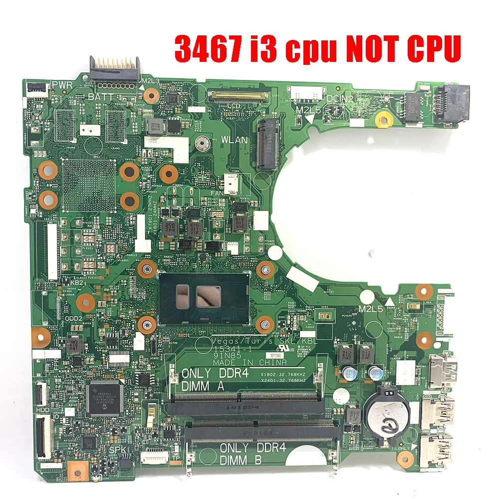 

For DELL Inspiron 3567 Laptop Motherboard With SR2UW I3-6006U CN-0NP4RY 0NP4RY NP4RY DDR4 15341-1 91N85 MB 100% Tested Fast Ship