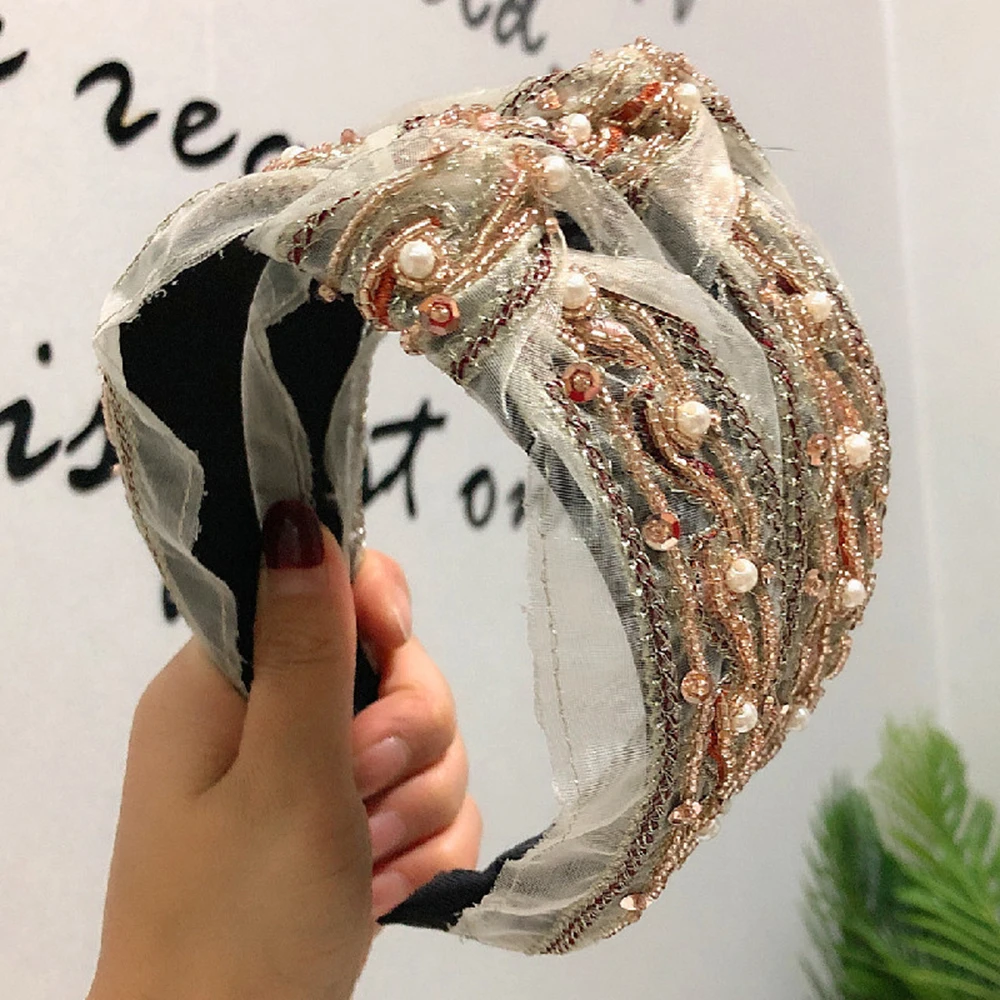 Fashion Pearl Rhinestone Jewelled Hair Bands For Women Girls Lace Hairband Headband Hair Accessories
Fashion Pearl Rhinestone Jewelled Hair Bands For Women Girls Lace Hairband Headband Hair Accessories