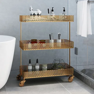 Nordic Metal Storage Rack with Wheels Movable 3 Layers Gold Shelf Basket Home Organization and Storage Bathroom Kitchen Rack
Nordic Metal Storage Rack with Wheels Movable 3 Layers Gold Shelf Basket Home Organization and Storage Bathroom Kitchen Rack