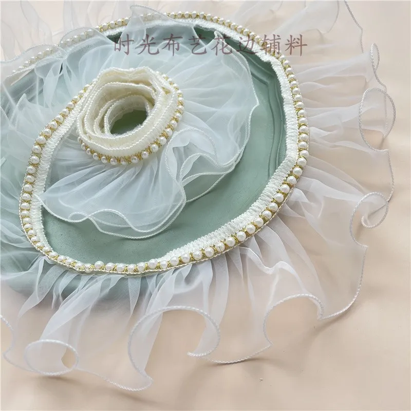 1Yard 9cm Wide Lace Trim High-quality Encrypted Organza Puffy Gauze with Beads Pleat Pet Bib Lace Accessories Sewing DIY Tissu
1Yard 9cm Wide Lace Trim High-quality Encrypted Organza Puffy Gauze with Beads Pleat Pet Bib Lace Accessories Sewing DIY Tissu