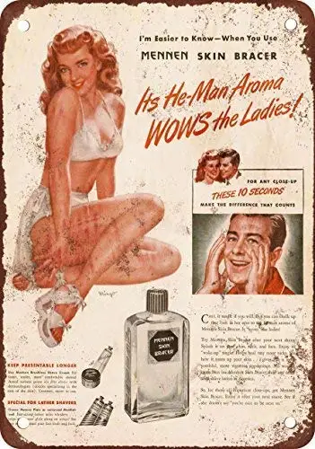 Retro Vintage Bar Metal Tin Signs 16x12,1950s Mennen Skin Brace Pin-up,Plaque Wall Advertising for Highway Road Cafe Bar Pub
Retro Vintage Bar Metal Tin Signs 16x12,1950s Mennen Skin Brace Pin-up,Plaque Wall Advertising for Highway Road Cafe Bar Pub