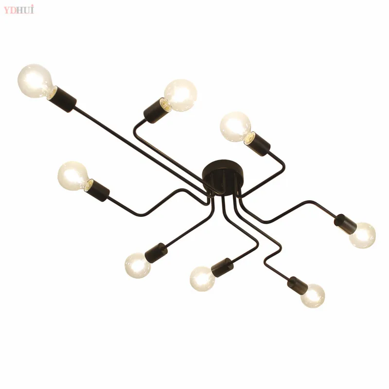 4/6/8 Heads Multiple Rod Wrought Iron Ceiling Light Retro Industrial Loft Nordic Dome Lamp for Home Decor Dinning Cafe Bar
4/6/8 Heads Multiple Rod Wrought Iron Ceiling Light Retro Industrial Loft Nordic Dome Lamp for Home Decor Dinning Cafe Bar