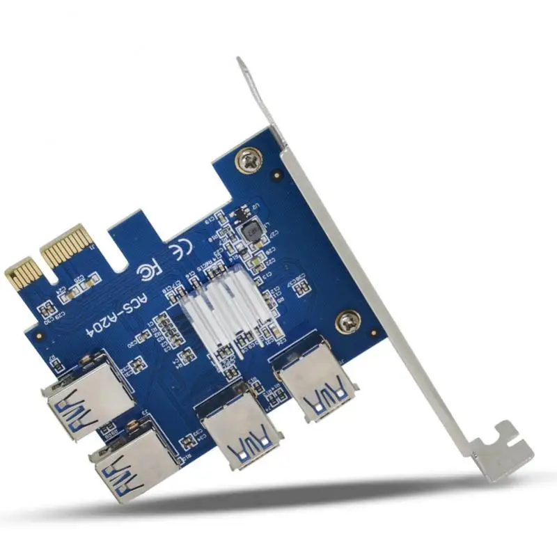 4-портовый адаптер PCI-E-USB PCI-E X1 на USB 3,0, карта расширения, плата расширения для майнинга, PCI-E на USB адаптер, удлинитель
4-портовый адаптер PCI-E-USB PCI-E X1 на USB 3,0, карта расширения, плата расширения для майнинга, PCI-E на USB адаптер, удлинитель