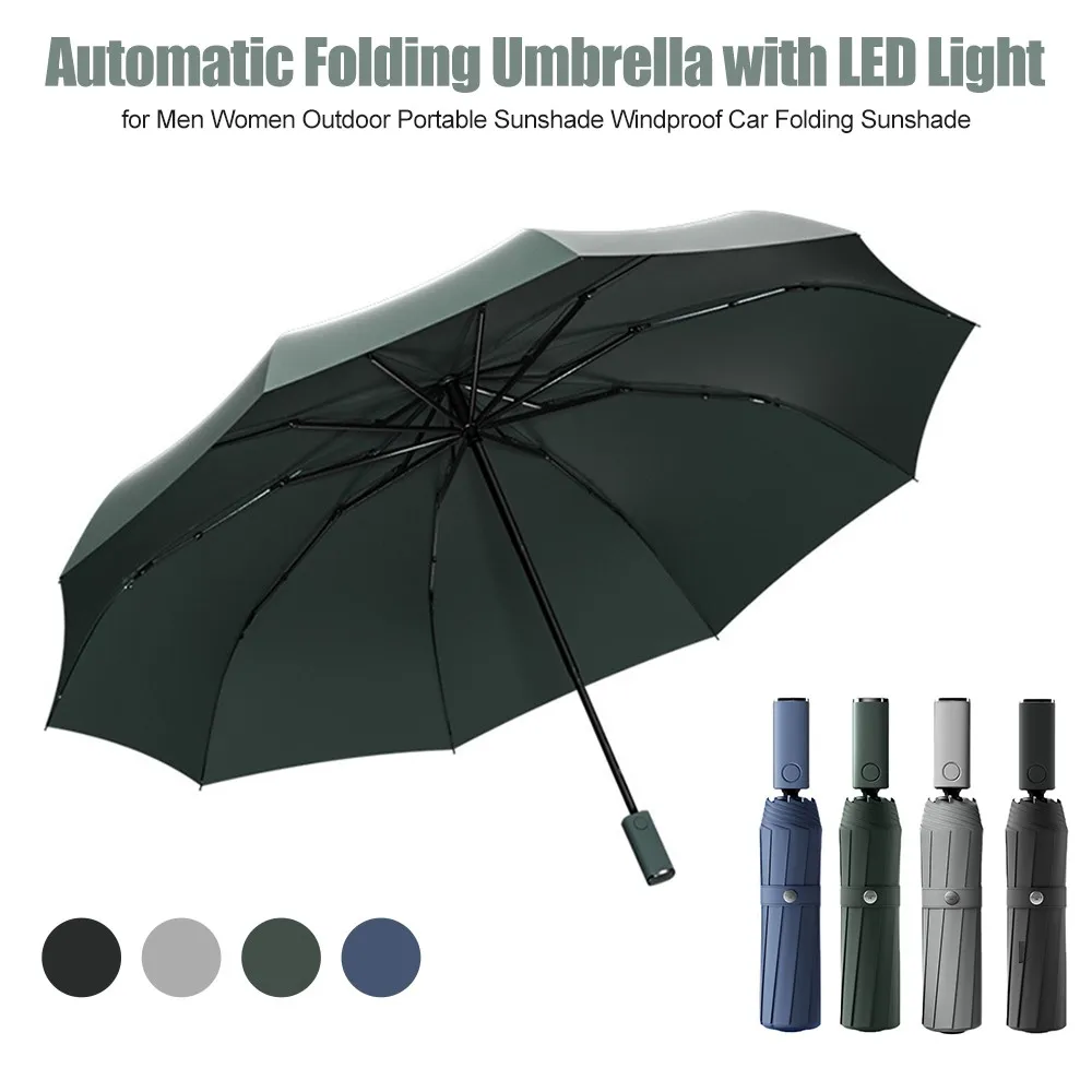 Automatic Folding Umbrella With Led Light Windproof Large Rain Umbrellas Portable Outdoor Parasol For Men Women Umbrella
Automatic Folding Umbrella With Led Light Windproof Large Rain Umbrellas Portable Outdoor Parasol For Men Women Umbrella