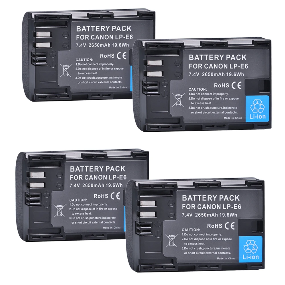 LP-E6 LP-E6N Camera Battery for Canon EOS R5 EOS 90D EOS 60D EOS 70D EOS 80D EOS 5D II EOS 5D III EOS 5D IV EOS 5Ds EOS 6D
LP-E6 LP-E6N Camera Battery for Canon EOS R5 EOS 90D EOS 60D EOS 70D EOS 80D EOS 5D II EOS 5D III EOS 5D IV EOS 5Ds EOS 6D