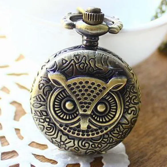 Women Men Pocket Watch Vintage Retro Small Size Owl Caving Pattern Long Necklace Clock AUG889 
Women Men Pocket Watch Vintage Retro Small Size Owl Caving Pattern Long Necklace Clock AUG889
