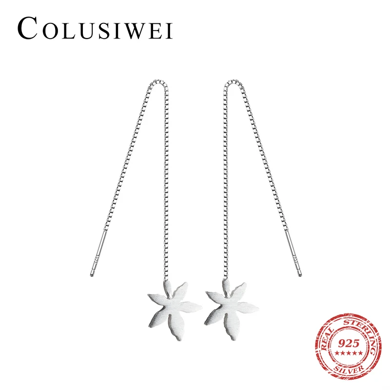 Colusiwei High Quality 925 Sterling Silver The maple leaf Long Chain Tassel Dangle Earrings for Women Drop Earrings Jewelry
Colusiwei High Quality 925 Sterling Silver The maple leaf Long Chain Tassel Dangle Earrings for Women Drop Earrings Jewelry