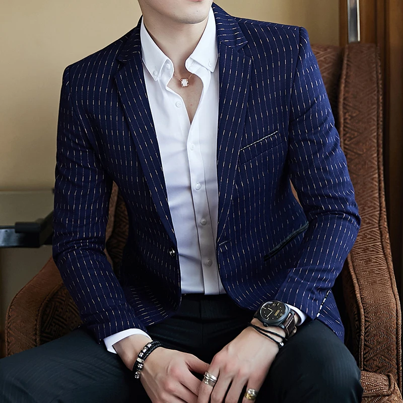 Striped Blazer Mens Slim Fit Blazer Slim Masculino Business Casual Mens Stylish Blazer Spring Autumn Dot Striped Blazers Mens
Striped Blazer Mens Slim Fit Blazer Slim Masculino Business Casual Mens Stylish Blazer Spring Autumn Dot Striped Blazers Mens