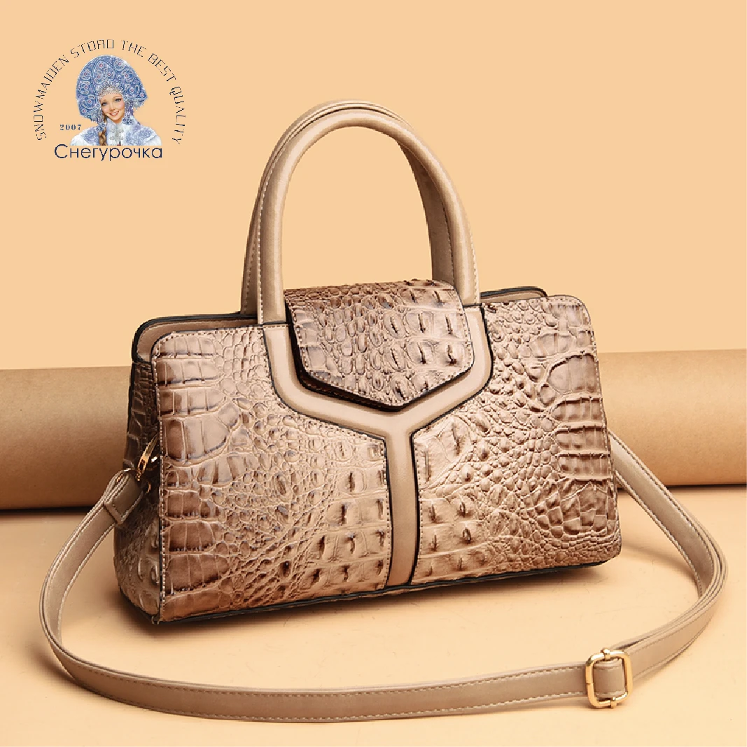 Women's Crocodile Leather Handbag Classic Luxury Design High Quality Material Handbag Retro Black Khaki Shoulder Bag Business
Women's Crocodile Leather Handbag Classic Luxury Design High Quality Material Handbag Retro Black Khaki Shoulder Bag Business