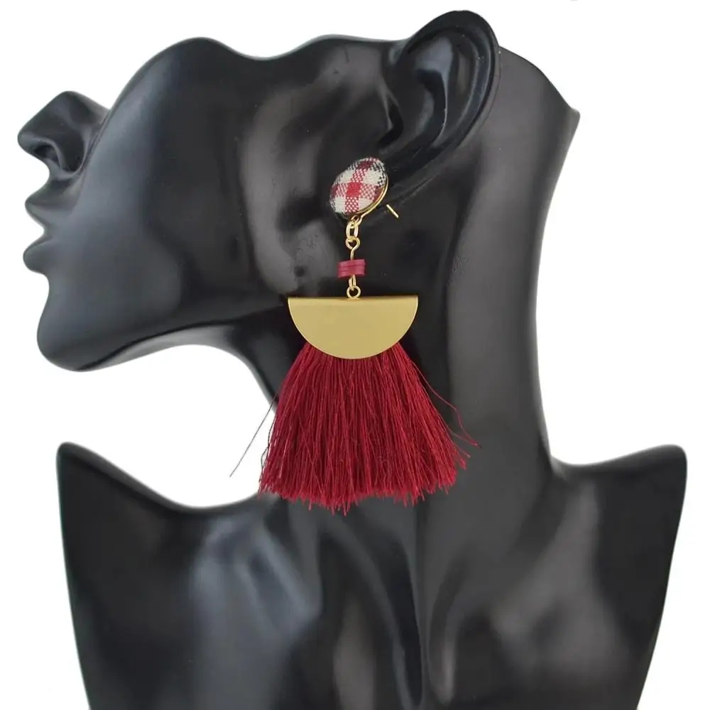 Fashion Bohemian Acrylic Tassel Crystal Long Earrings Silk Fabric Drop Dangle Tassel Earrings For Women 2020 Jewelry
Fashion Bohemian Acrylic Tassel Crystal Long Earrings Silk Fabric Drop Dangle Tassel Earrings For Women 2020 Jewelry