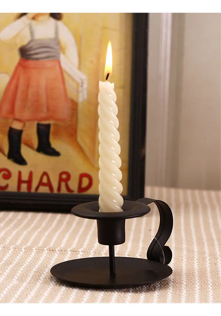 Candlestick Iron Art Black European Style Home Furnishings Household Candle Lamp Candlelight Dinner Romantic Props Candlestick
Candlestick Iron Art Black European Style Home Furnishings Household Candle Lamp Candlelight Dinner Romantic Props Candlestick