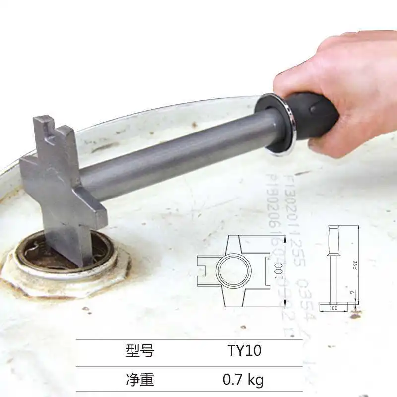 55 Gallon Oil Drum Lid Opener 200L Plastic Oil Drum Lid Manual Universal Oil Tank Opener Opening Wrench Barrel Opening Tool 
55 Gallon Oil Drum Lid Opener 200L Plastic Oil Drum Lid Manual Universal Oil Tank Opener Opening Wrench Barrel Opening Tool