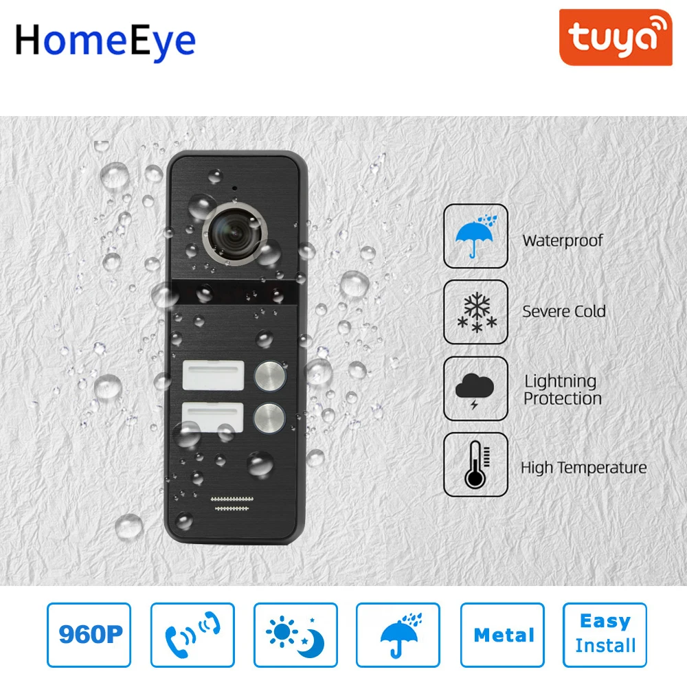 Умное приложение Tuya с дистанционным управлением IP видеодомофон Wi Fi 2 квартиры