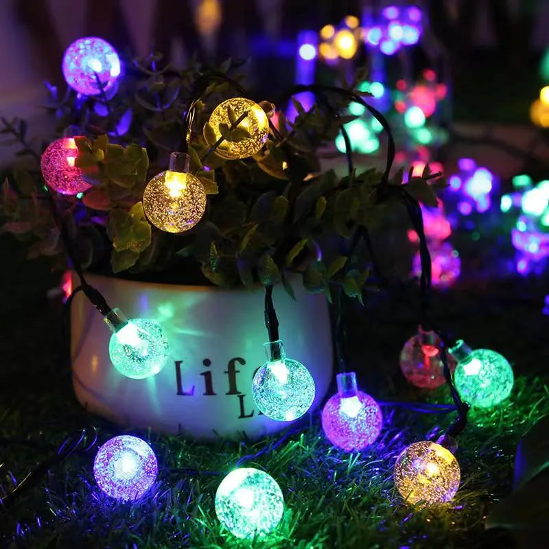 2022 New Solar (large or small) beads LED Crystal Bubble ball water droplets Outdoor indoor holiday party atmosphere lamp string
2022 New Solar (large or small) beads LED Crystal Bubble ball water droplets Outdoor indoor holiday party atmosphere lamp string
