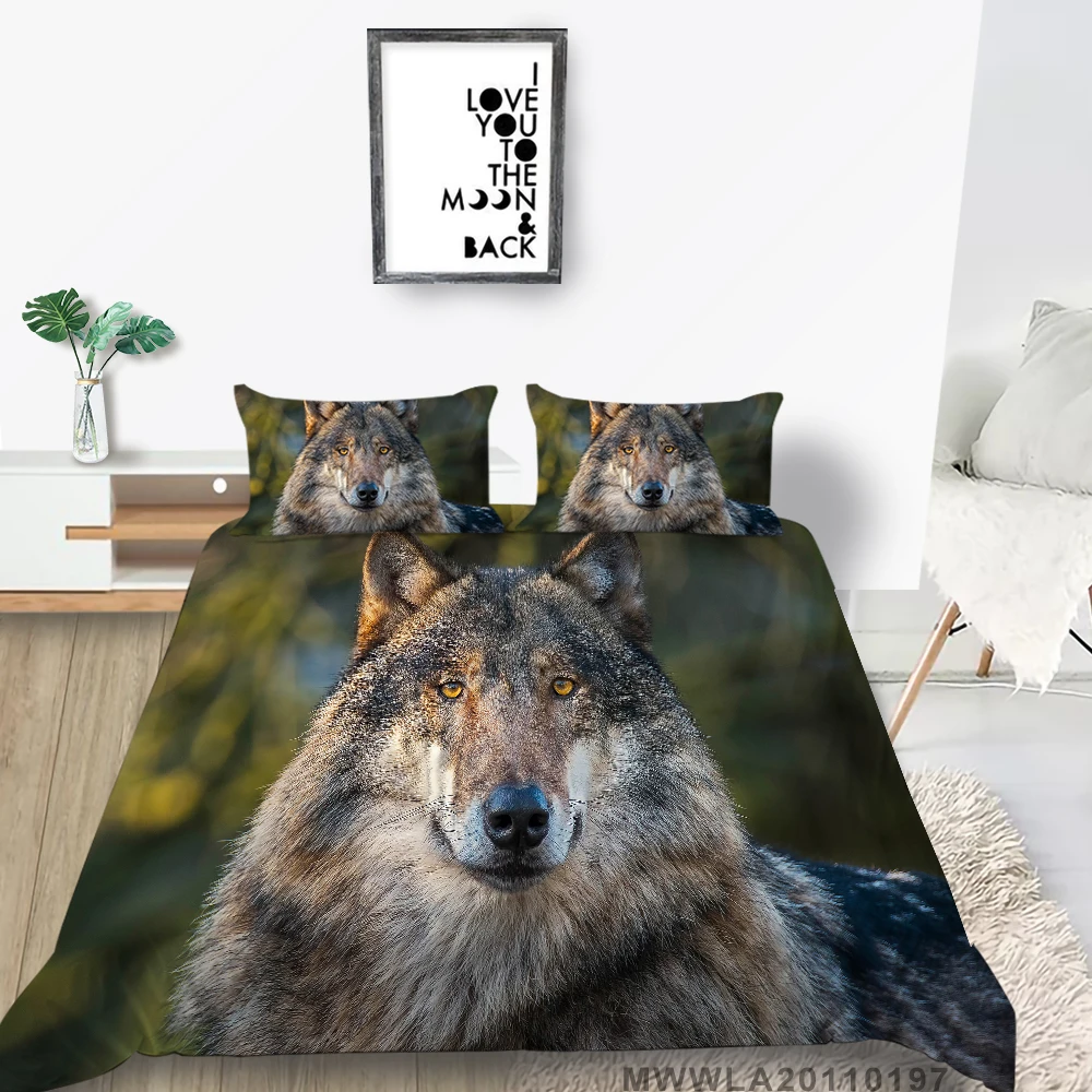 Brown Wolf Bedding Set Single Simple Fashionable Duvet Cover High End Double Queen Twin Full King 3D Animal Print Bed Set
Brown Wolf Bedding Set Single Simple Fashionable Duvet Cover High End Double Queen Twin Full King 3D Animal Print Bed Set