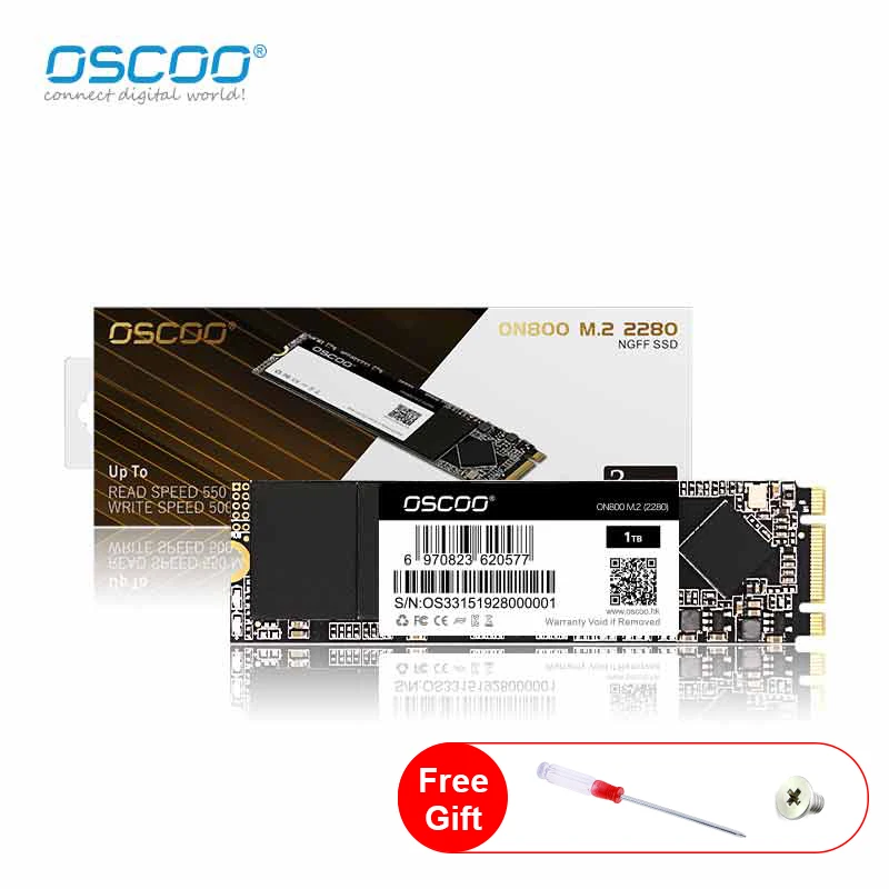 

OSCOO Hard Disk M.2 2280 SATA SSD 128GB 256GB 512GB 1TB HDD M2 NGFF SSD HDD Disco Duro For Computer Laptop