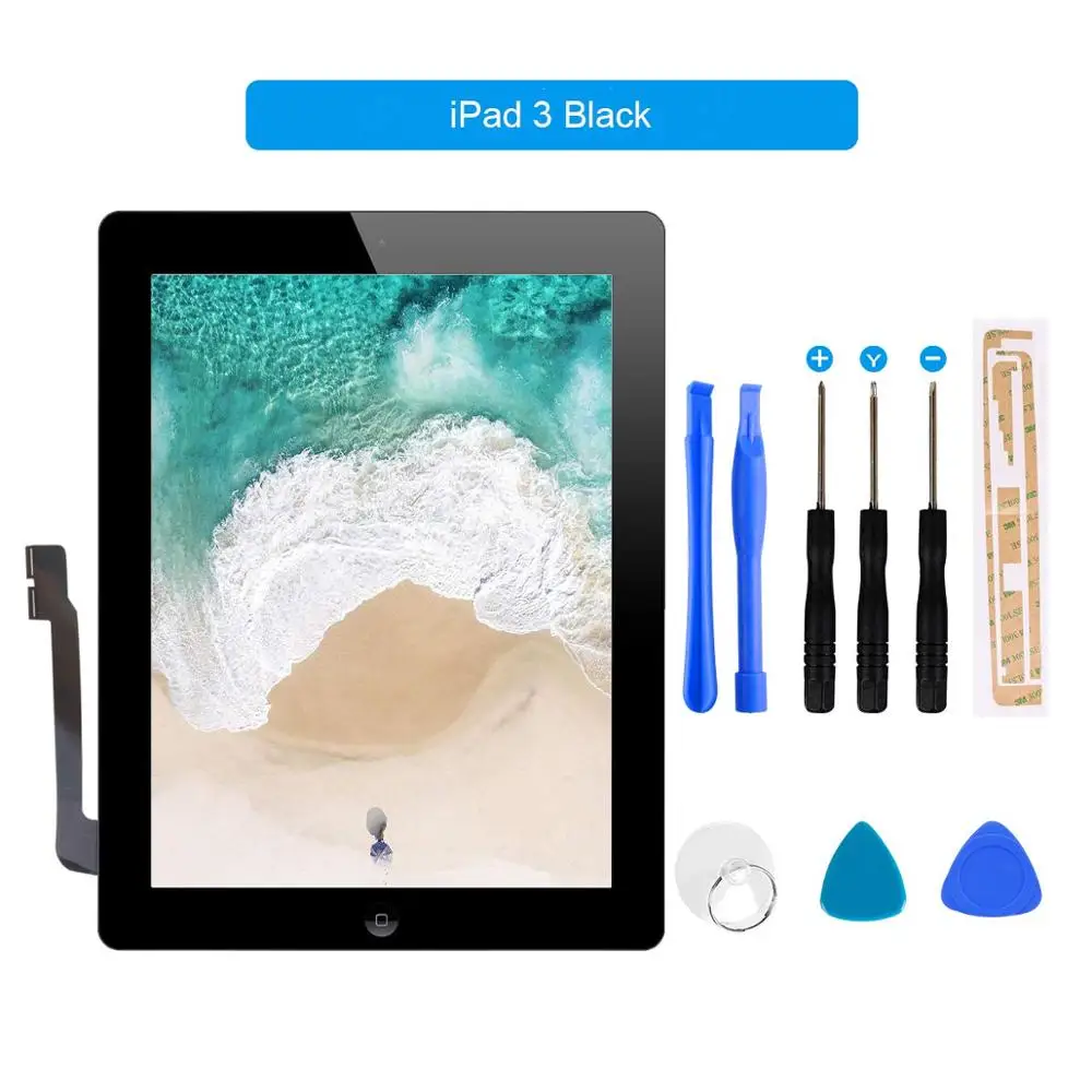Flylinktech черный Запасной дисплей сенсорный экран для ipad 3|ЖК-экраны и панели