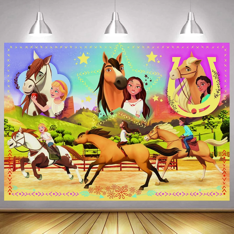 Brave Girl and Horse Backdrop Kids Baby Happy Birthday Party Photography Background Custom Spirit Banner Studio Photocall Poster
Brave Girl and Horse Backdrop Kids Baby Happy Birthday Party Photography Background Custom Spirit Banner Studio Photocall Poster