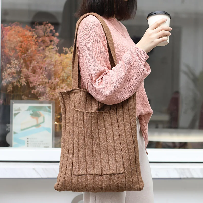 Вязаные сумки, сумки для покупок на шнурке, Повседневная плетеная сумка на плечо для девочек, Корейская и японская шикарная маленькая однот... 
Вязаные сумки, сумки для покупок на шнурке, Повседневная плетеная сумка на плечо для девочек, Корейская и японская шикарная маленькая однот...