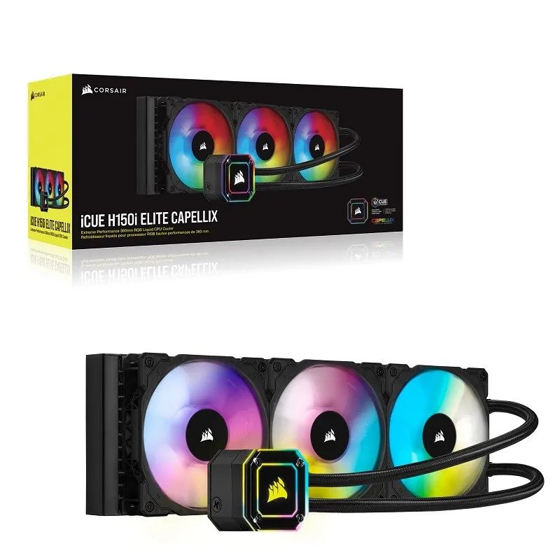 USCORSAIR H150i ELITE CAPELLIX Liquid CPU Cooler 360 Cold Row/Magnetic Levitation Fan Desktop CPU Water Cooling for PC DIY
USCORSAIR H150i ELITE CAPELLIX Liquid CPU Cooler 360 Cold Row/Magnetic Levitation Fan Desktop CPU Water Cooling for PC DIY