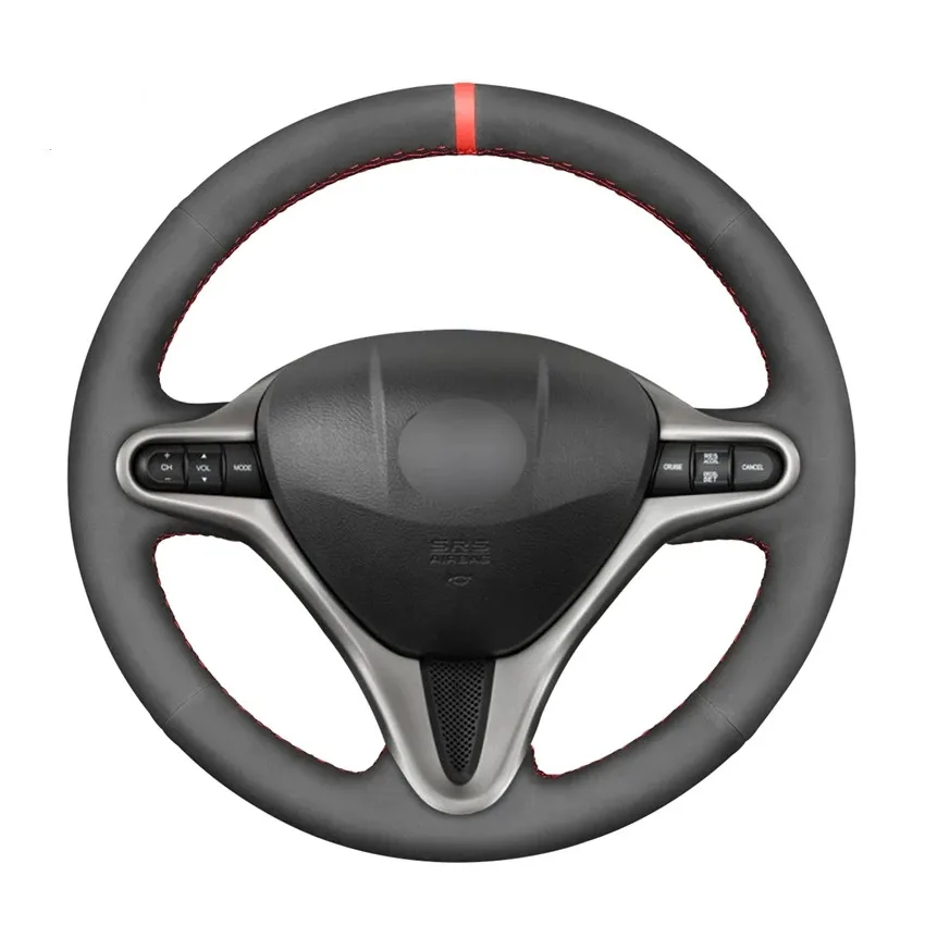 Hand-stitched Black Suede Red Marker Anti-slip Car Steering Wheel Cover for Honda Fit 2009-2013 City 2009-2013 Jazz 2009-2013
Hand-stitched Black Suede Red Marker Anti-slip Car Steering Wheel Cover for Honda Fit 2009-2013 City 2009-2013 Jazz 2009-2013