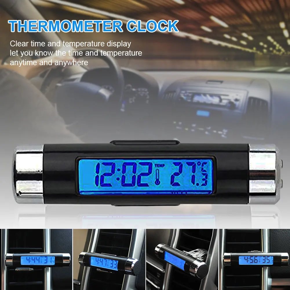 2 In 1 Car Digital Clock Temperature Display Battery Operated Electronic Clock Thermometer Backlight Air Vent Car Accessories
2 In 1 Car Digital Clock Temperature Display Battery Operated Electronic Clock Thermometer Backlight Air Vent Car Accessories