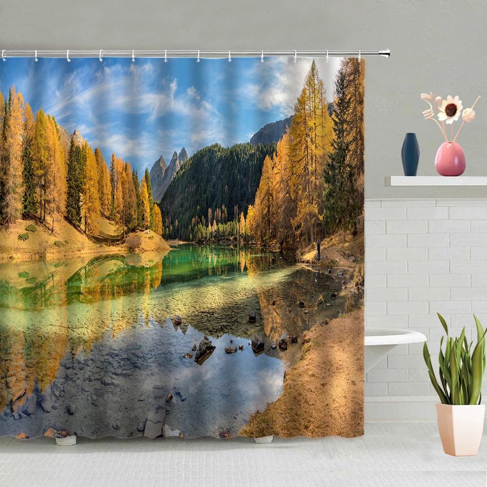 Bathroom Accessories Landscape Painting Background Picture Decorative Partition Screen Waterproof Polyester Fabric With Hooks
Bathroom Accessories Landscape Painting Background Picture Decorative Partition Screen Waterproof Polyester Fabric With Hooks