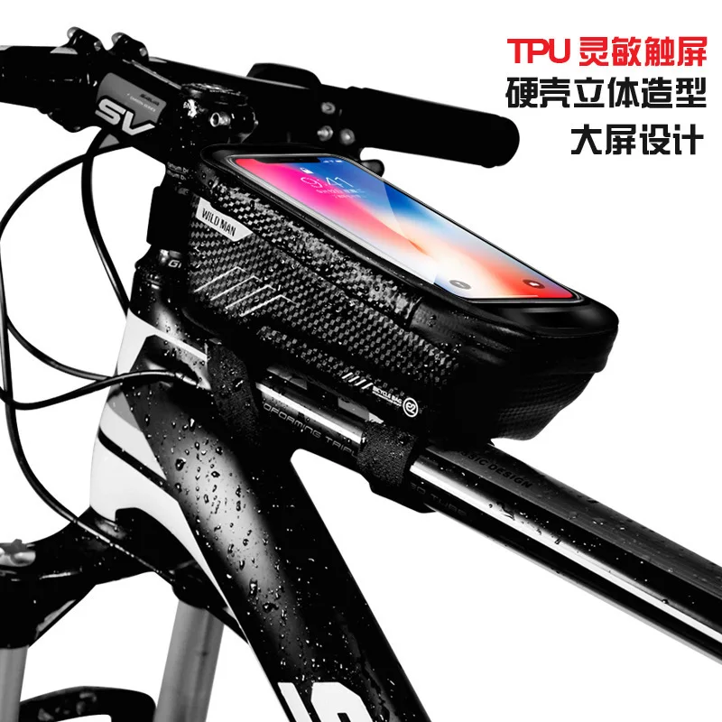 WILD MAN New Bike Bag Frame Front Top Tube Cycling Bag Waterproof 6.6in Phone Case Touchscreen Bag MTB Pack Bicycle Accessories
WILD MAN New Bike Bag Frame Front Top Tube Cycling Bag Waterproof 6.6in Phone Case Touchscreen Bag MTB Pack Bicycle Accessories