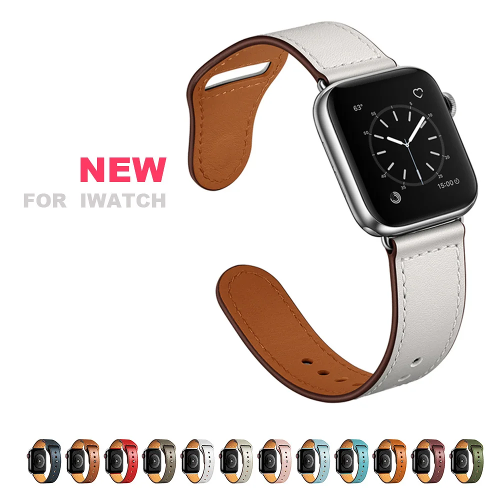 Genuine Cow Leather loop Bracelet Belt Band for Apple Watch 6 SE 5 4 3 42MM 38MM 44MM 40MM Strap for iWatch 7 6 SE 5 Wristband
Genuine Cow Leather loop Bracelet Belt Band for Apple Watch 6 SE 5 4 3 42MM 38MM 44MM 40MM Strap for iWatch 7 6 SE 5 Wristband