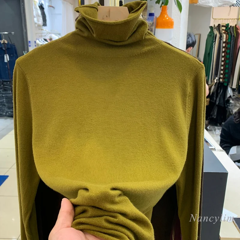 Winter Tshirt Women Brushed Warm Long Sleeve Female 2021 Autumn New Turtleneck Inner Wear Bottoming Shirt Top Femme
Winter Tshirt Women Brushed Warm Long Sleeve Female 2021 Autumn New Turtleneck Inner Wear Bottoming Shirt Top Femme