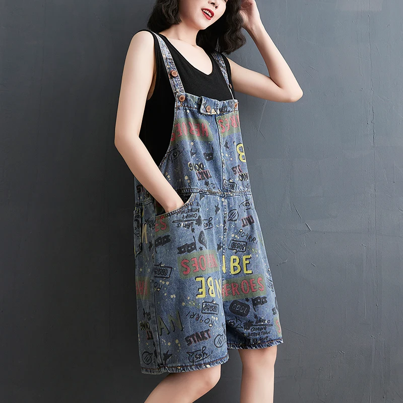 #1450 Spaghetti Strap Playsuits Women Sleeveless Vintage Wide Leg Jumpsuit Ladies Loose Printed Denim Playsuits Retro Rompers
#1450 Spaghetti Strap Playsuits Women Sleeveless Vintage Wide Leg Jumpsuit Ladies Loose Printed Denim Playsuits Retro Rompers