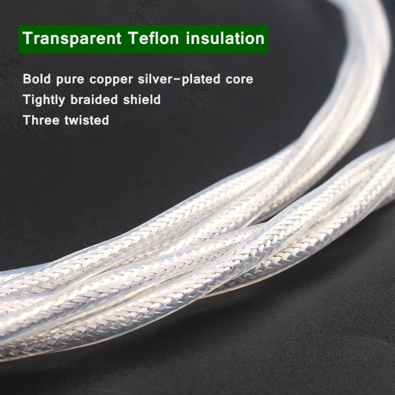 Fever Grade Black Glue LP PTFE Insulated Silver-Plated Cable Phonograph Audio Cable Ground Wire T84C
Fever Grade Black Glue LP PTFE Insulated Silver-Plated Cable Phonograph Audio Cable Ground Wire T84C
