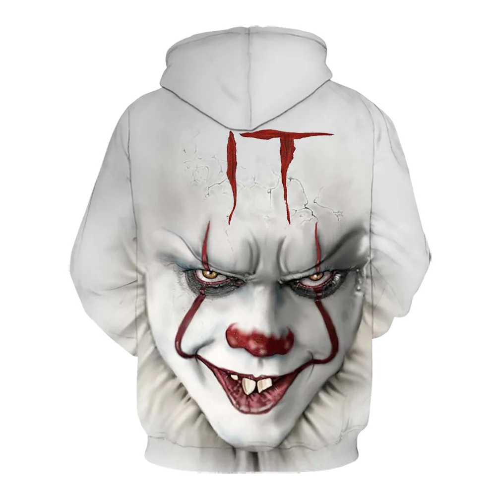 Horror Movie IT Chapter Two 3D Print Hooded Sweatshirts Men Women Fashion Casual Funny Pullover Clown Print Pattern Hoodies Tops
Horror Movie IT Chapter Two 3D Print Hooded Sweatshirts Men Women Fashion Casual Funny Pullover Clown Print Pattern Hoodies Tops