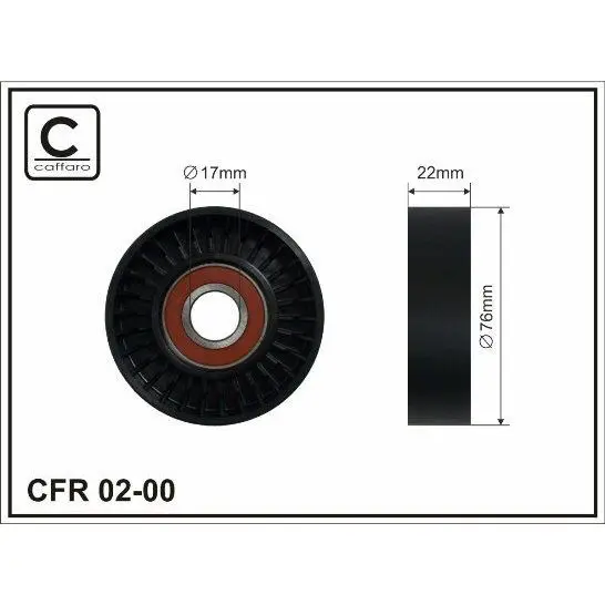 Ролик п/клин. ремня MB A(W168 169) caffaro 02 00|Маховики эластичные муфты и запчасти| |