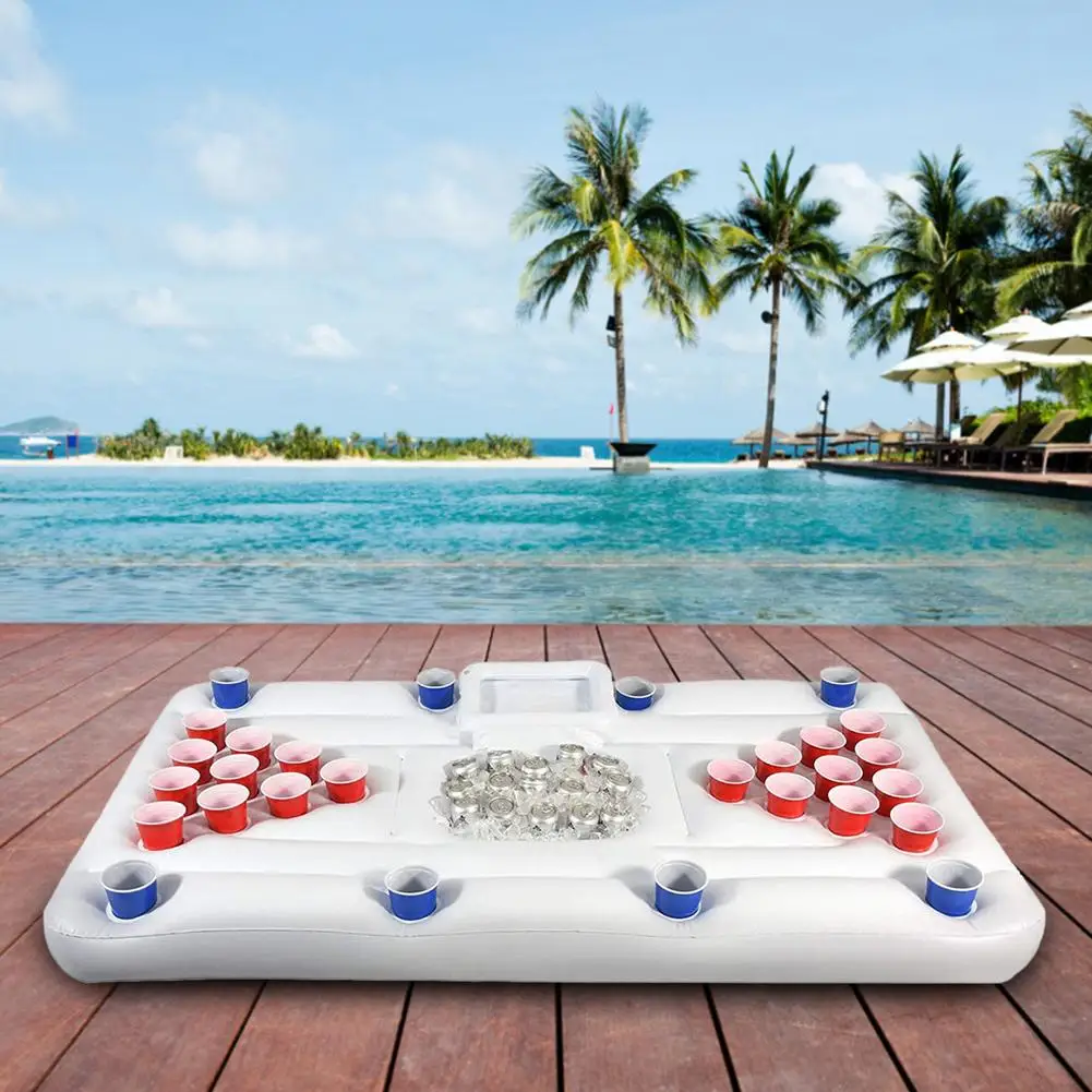Inflatable 28 Cup Hole Floating Row Beer Table Game Pool Float Summer Water Party Air Mattress Bar Equipment Food Drink Holder
Inflatable 28 Cup Hole Floating Row Beer Table Game Pool Float Summer Water Party Air Mattress Bar Equipment Food Drink Holder