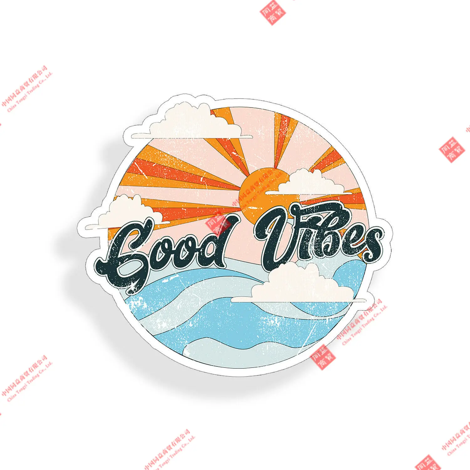 Cartoon Good Vibes Sticker Ocean Beach Laptop Cooler Cup Retro Car Window Bumper Decal
Cartoon Good Vibes Sticker Ocean Beach Laptop Cooler Cup Retro Car Window Bumper Decal