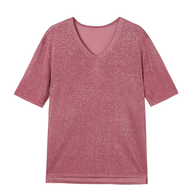 Elegent Length Asymmetry High Stretch Knitted Yarn Women T Shirts Ladies Soft Loose O Neck Short Sleeve Drooping Feeling Summer
Elegent Length Asymmetry High Stretch Knitted Yarn Women T Shirts Ladies Soft Loose O Neck Short Sleeve Drooping Feeling Summer