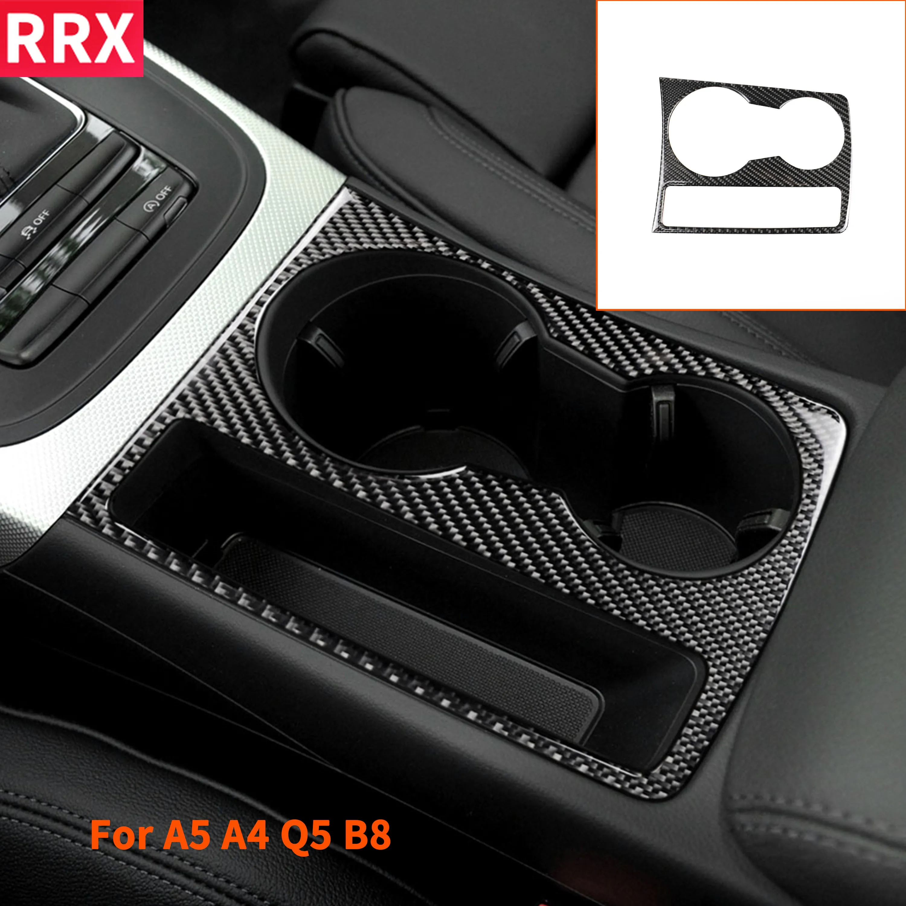For A4 B8 2009-2016 A5 2008-2017 Q5 2009-2017 Carbon Fiber Sticker Cup Holder Frame Decorative Cover Cupholder Car Accessories
For A4 B8 2009-2016 A5 2008-2017 Q5 2009-2017 Carbon Fiber Sticker Cup Holder Frame Decorative Cover Cupholder Car Accessories