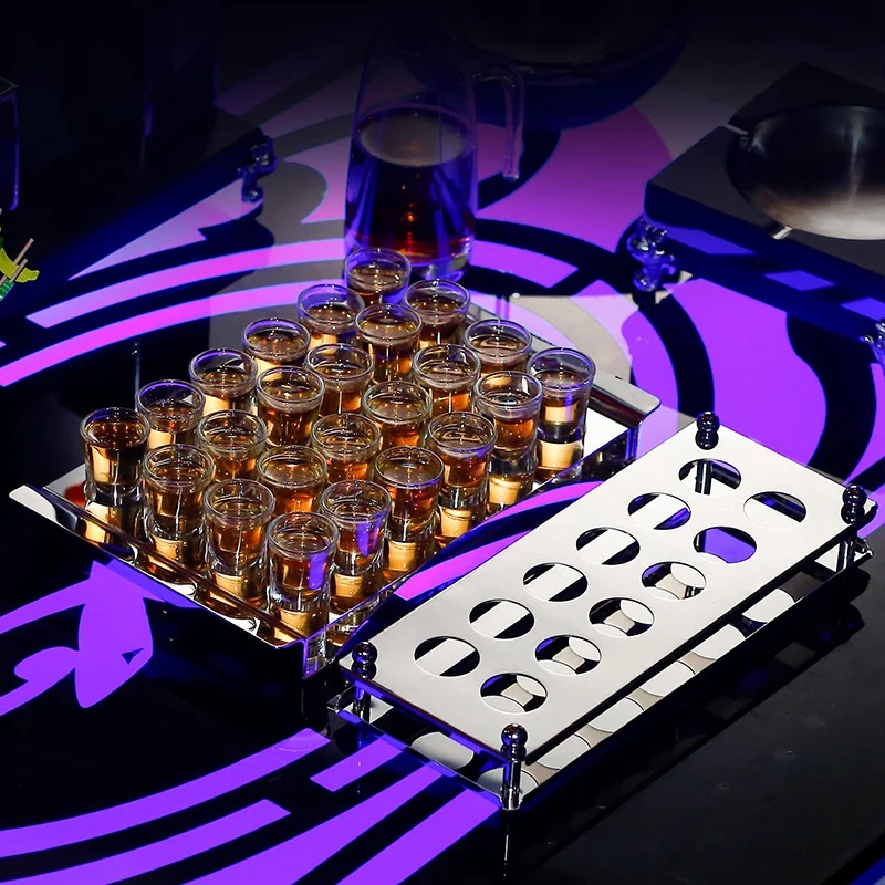AK40 Stainless Steel 12 Cups Holder Bar KTV Liquor Glass Small Liquor Cup Holder
AK40 Stainless Steel 12 Cups Holder Bar KTV Liquor Glass Small Liquor Cup Holder
