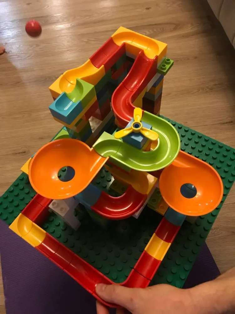 74-296PCS Marble Race Run Maze Ball Track Building Blocks ABS Funnel Slide Assemble Bricks Compatible Blocks Toys 
74-296PCS Marble Race Run Maze Ball Track Building Blocks ABS Funnel Slide Assemble Bricks Compatible Blocks Toys