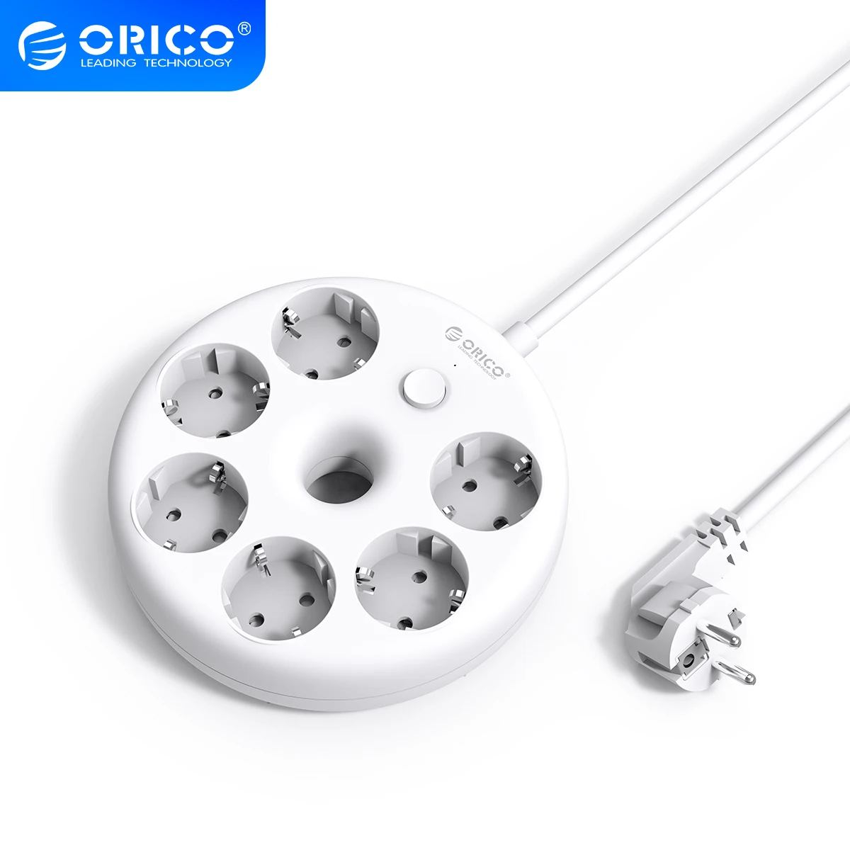 

ORICO Power Strip EU Plug 6AC Outlets Electrical Multiple Socket With 1.5M Extension Cable For Office Home Overload Protection